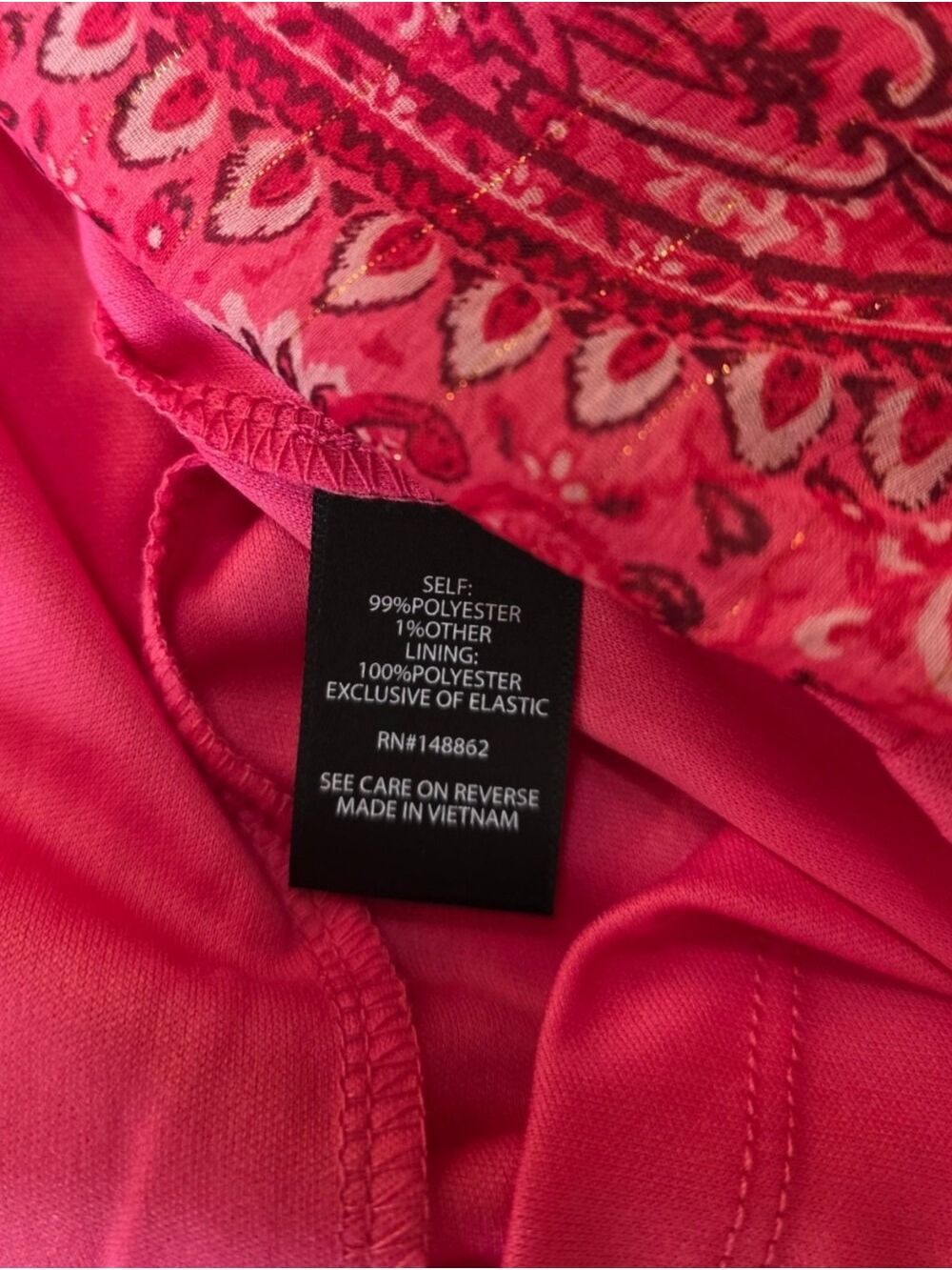 Torrid 1X Pink Paisley Lurex Chiffon Tiered Mini Dress NWT - Picture 9 of 10